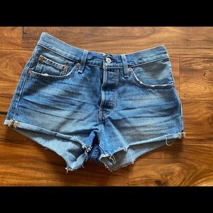 Levi’s 501 original denim cut off shorts